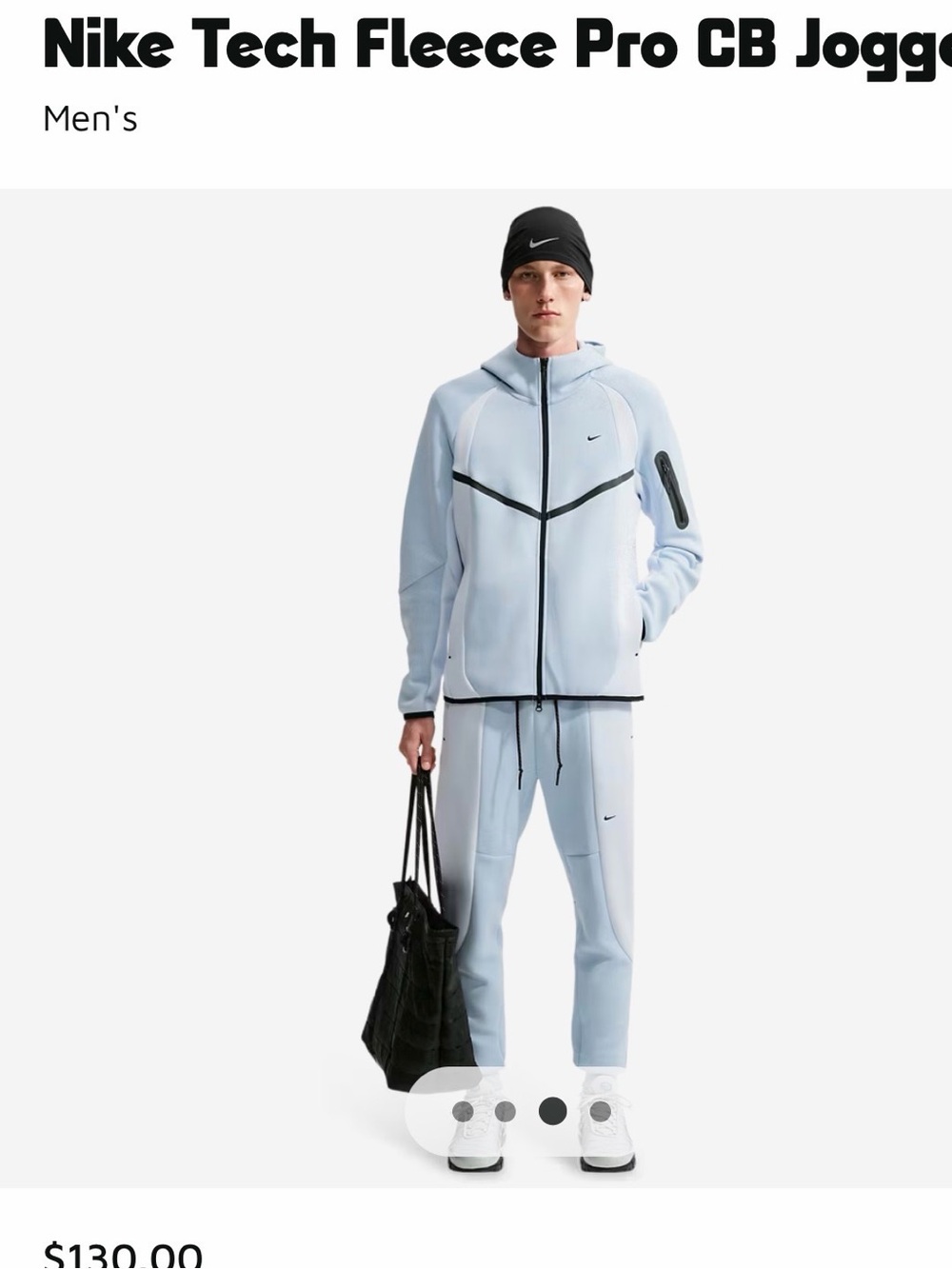 Nike Light Blue Tech Fleece Pro CB Zip Jacket